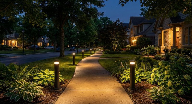 Sidewalk Lighting Installation in Olathe, KS